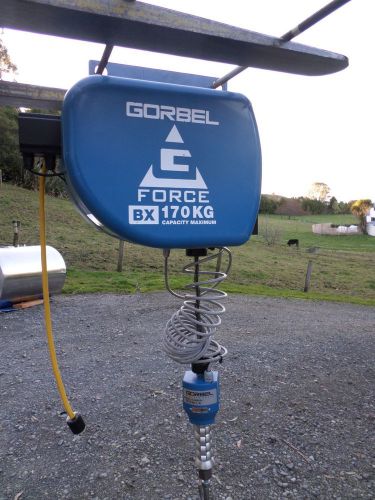 Gorbel gforce bx 170kg / 375 lb cable/electric hoist/force lifting device for sale