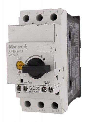 Moeller pkzm4-40 220-240vac 3-pole trip control motor protector circuit breaker for sale
