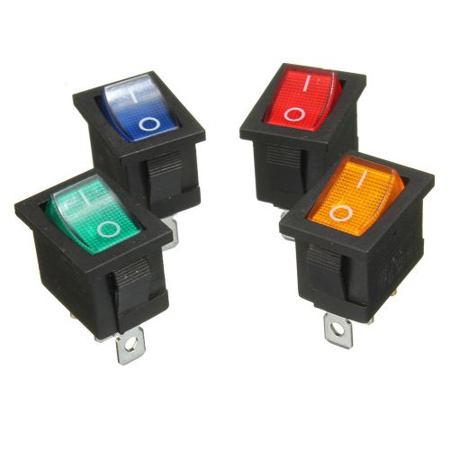 Universal LED illuminated 3 Pins ON/OFF Rocker Switch Fit For Car Boat Dashboard