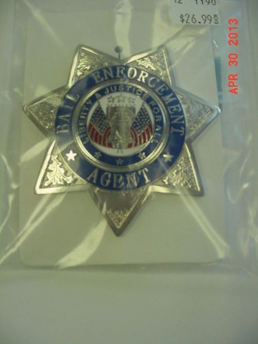 Bail Enforcement Officer Badge,  Star Style, Nickle Color, Hamburger Woolen