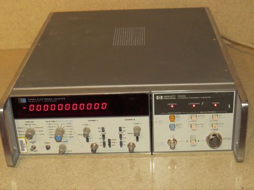 HP 5345A ELECTRONIC COUNTER W/ 5355A FREQUENCY CONVERTER