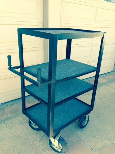 UTILITY STUDIO CART FOR CAMERA/SOUND DEPT. WITH 3 SHELVES HEAVY DUTY