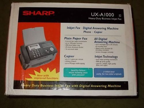 Sharp UX-A1000 Plain Paper Inkjet Fax &amp; Answering Machine FACTORY SEALED BOX