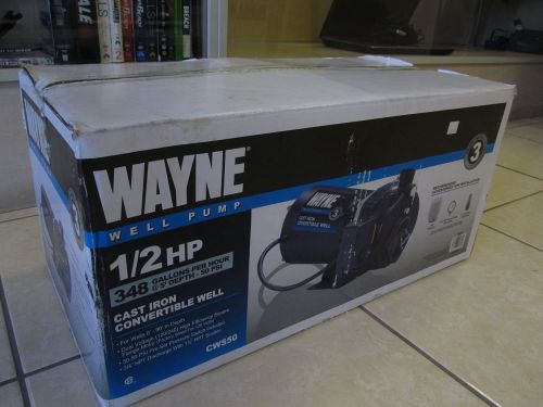 Wayne 1/2 HP Cast Iron Convertible Well Jet Pump CWS50