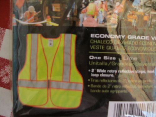 High visibility vest, 2&#034;  reflective stripes, lime and orange color, new for sale