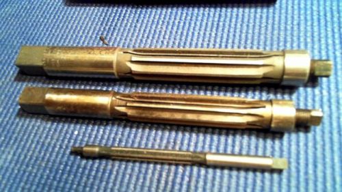 3 NEW MACHINIST&#039;S REAMERS, 1/4&#034;, 5/8&#034;, 3/4&#034; MILLERSBURG &amp; CLEVELAND