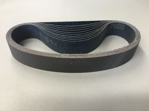 QTY:10 Silicon Carbide 1-1/8&#034; X 21&#034; 600 Grit Wet Dry Sanding Belt USA SHIPPING