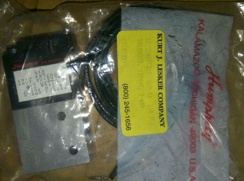 Humphrey SE120A4SC310 310 Solenoid  120VAC 3-way New 125psig