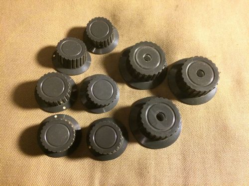 Lot of 9 Tektronix Large Grey Knobs from 502A Oscilloscope