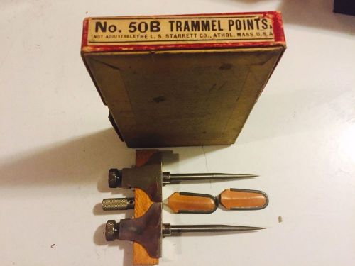 Starrett #50B Trammel Points with Box machinist excellent NOS MAde in USA tool
