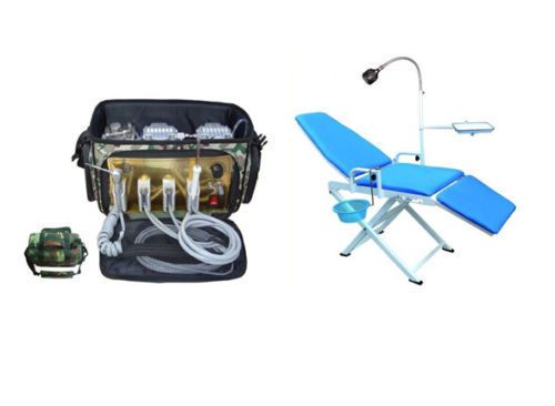 Dental New Portable Chair+ Portable Unit BD-401 with Air Compressor 2H New