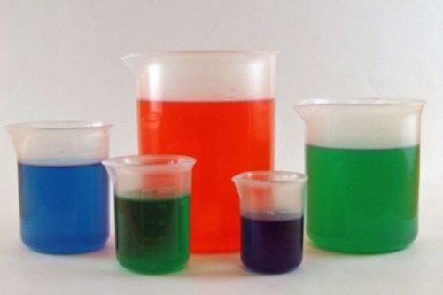 Lab teaching plastic beaker set | 5 graduated pp beakers sz50 100 250 500 1000ml for sale