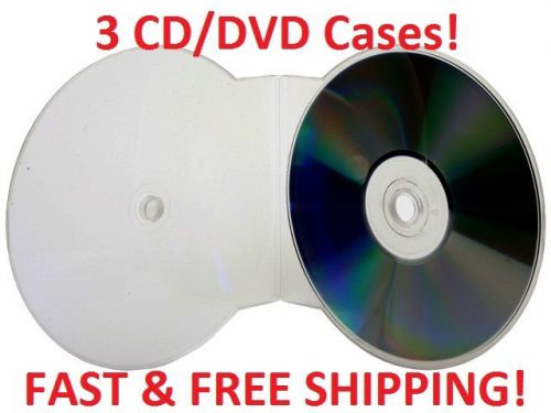 3x clear clamshell cd dvd cases, clam shell - same day fast shipping w/tracking for sale