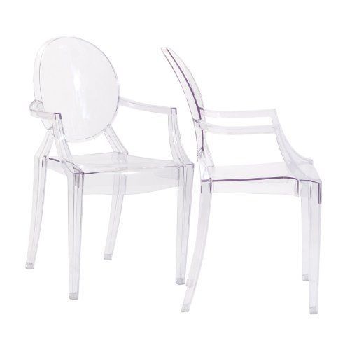 Acrylic Stack Chair Indoor Outdoor Clear Stylish Sturdy Dining Contemporary