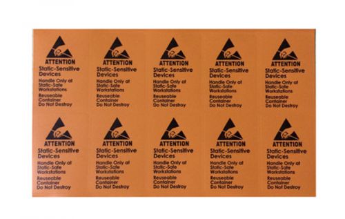 200x Static Sensitive Devices Attention Stickers Anti-Static Labels / 62mm*42mm