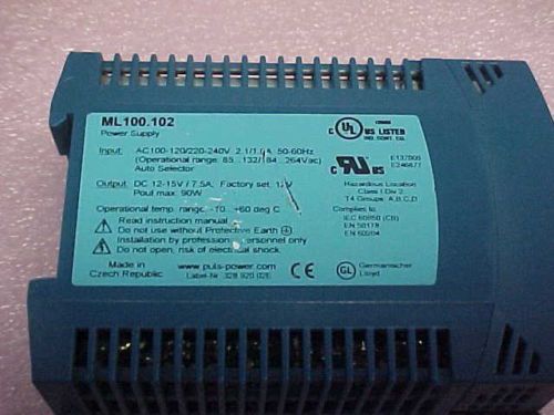 Puls ML100.102 Power Supply Output: 12-15VDC 7.5A Input:100-120/220-240VAC