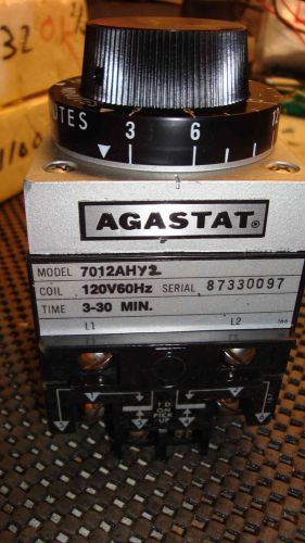 Agastat Timing Relay, 7012AHY2, Delay on pickup, 3-30 minutes, 120 VAC