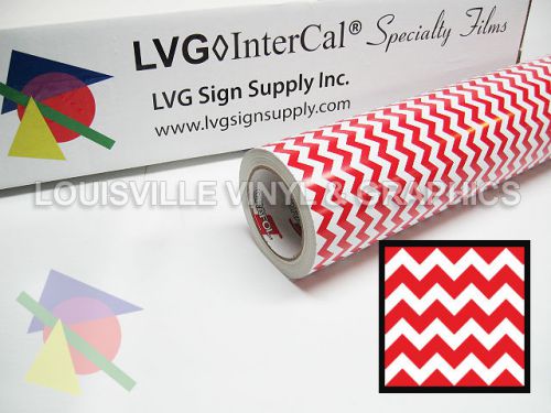 24&#034; x 5yd - red chevron textured prints -art, craft &amp; graphics cutting vinyl for sale