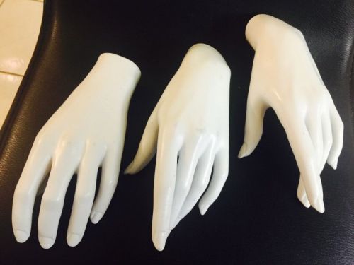 3 Female White Mannequin LEFT HANDS by Fusion Specialties Inc