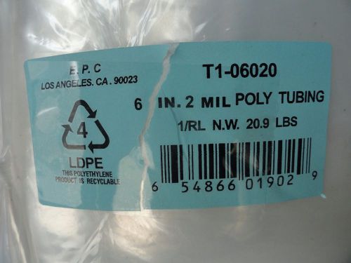 Elkay Plastics T1-06020 2 mil Low Density Poly Tubing  6&#034; x 2150  Clear