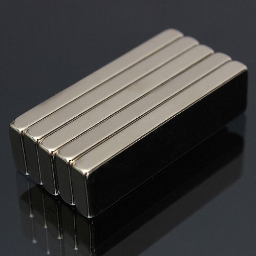 5Pcs Big Strong Block Bar Fridge Magnets 40x10x4mm Rare Earth Neodymium N52