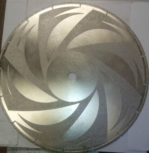 14&#034; ELECTROPLATED  VORTEX SIDE PROTECTION MARBLE BLADE NEW 20MM ARBOR