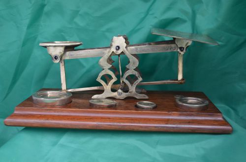 A SUPER SAMSON MORDEN SET OF POSTAL SCALES IN GREAT NICK WITH WEIGHTS.PRICE DROP