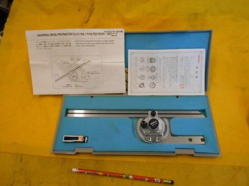 Universal bevel protractor precision machinist tool angle gage mitutoyo japan for sale