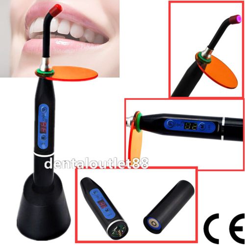 Black dental led curing light lamp 1500mw wireless denshine brand ca for sale