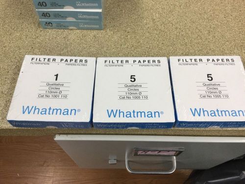 Lot of three 110mm filter paper by whatman speed 1 &amp; 5 for sale