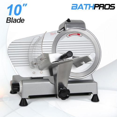 Electric stainless steel food meat slicer deli cutter with 10&#034; blade for sale