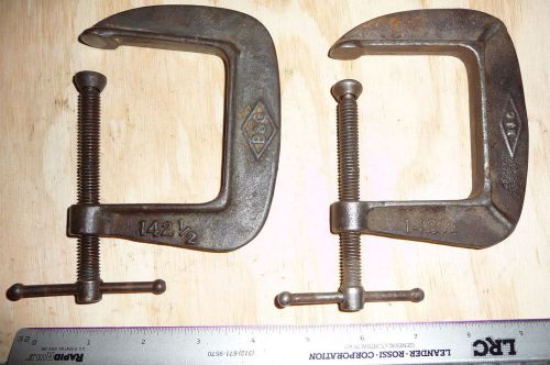 Vintage Brink &amp; Cotton Machinist C Clamps 142 1/2: 2-1/2&#034; Opening