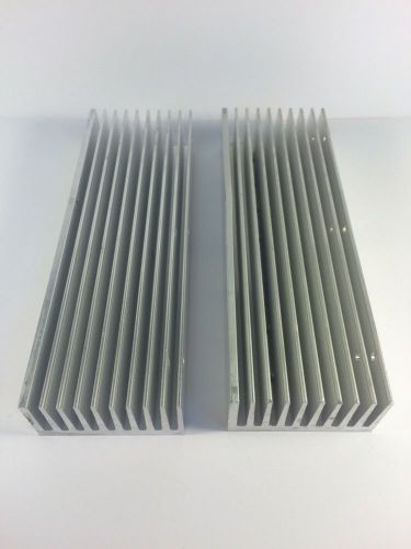 Lot Of 2 Aluminum Heatsinks 6 3/16&#034;x 2 1/16 x 1 1/16 Reclaimed Audio Amp DIY