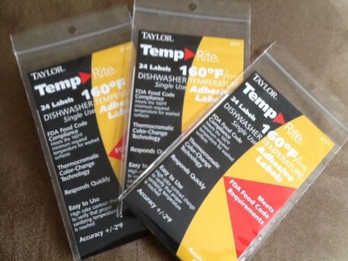Taylor 8751  Temp Rite Dishwasher Temperature Labels
