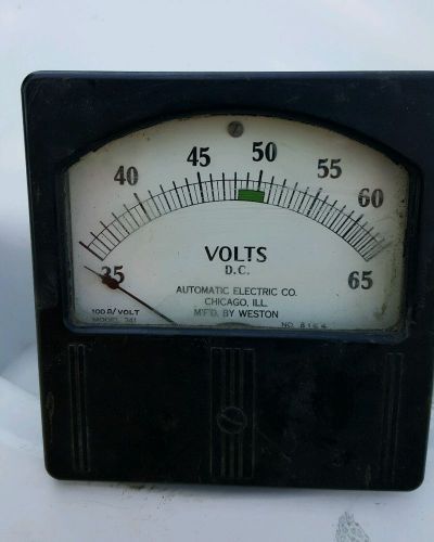 Weston DC Volts 25-65 model # 741 Vintage Electronics Gage