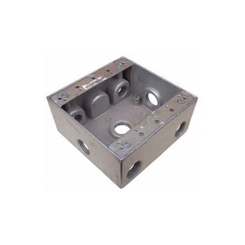 Morris products 4.5&#034; weatherproof boxes in gray with 7 outlet holes for sale