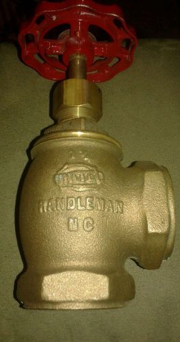 UNITED BRASS WORKS RANDLEMAN ANGLE VALVE 1.25&#034; 1 1/4&#034; euc