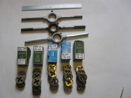 26 pieces 1 1/2&#034; o. d. dies. n.o.s. with 3 handles.
