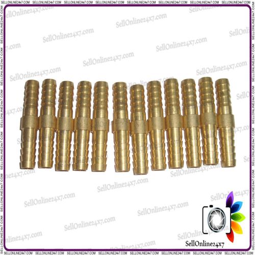 Metal brass barbed connector pipe gas tube hose joiner air fuel water gas new for sale