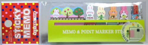 Daiso Post It Sticky Note Memo Markers Bunny Rabbit Shaped