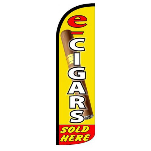 E-cigarettes sold here extra wide windless swooper flag jumbo sign banner * for sale