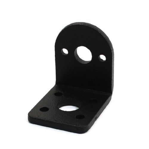 Black metal l shape mounting bracket holder for 25mm gear motor for sale