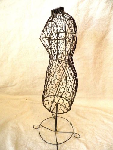 Vintage 15&#034; wire busty shapely doll dress makers form for sale