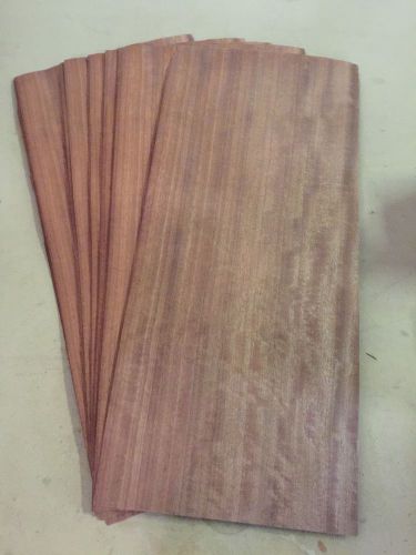Wood veneer figured makore 11x24 12pcs total raw veneer  &#034;exotic&#034; mak1 10-6-15 for sale