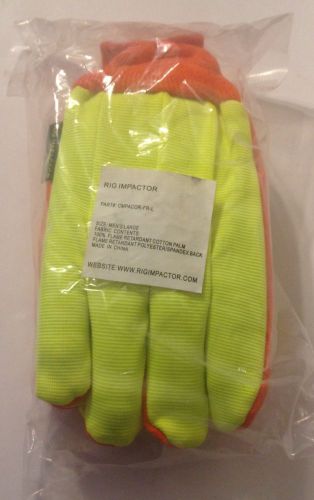 Rig impactor gloves impact flame resistant fr oil field gloves size men&#039;s large for sale
