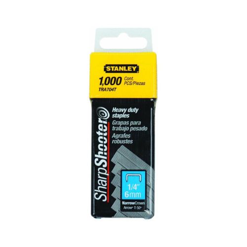 Stanley tra704t 1/4-inch heavy duty staples pack of 1000 1-pack for sale