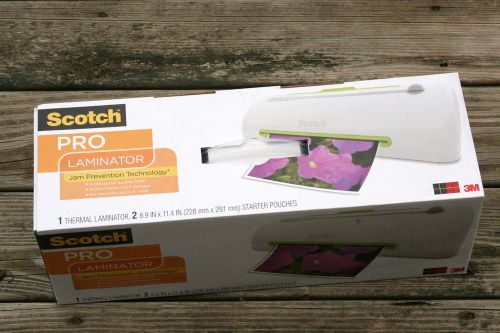 New! Scotch PRO Thermal Laminator With Two 8.5&#034; x 11&#034; Laminating Pouches TL906