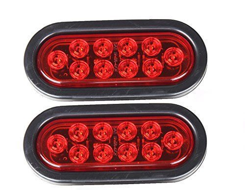 2 autosmart kl-35100rk red oval sealed led turn signal and parking light kit wit for sale