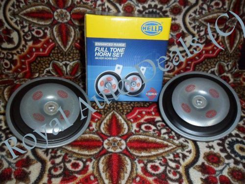 GENUINE GUARANTEED HELLA SILVER ELECTRONIC HORN B36 12V (PAIR)