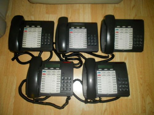 Lot of (5) Mitel Superset 4025 Charcoal Telephones - EXCELLENT CONDITION !!